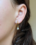 Gold Teardrop Pendant Earrings